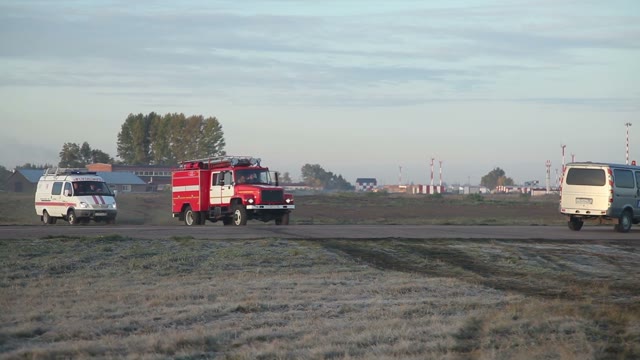 Fire Truck Rides On The Field