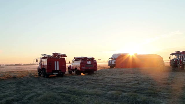 Fire Trucks In The Airport
