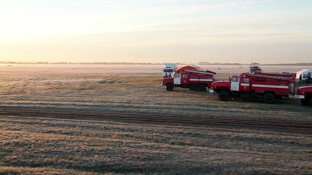 Fire Truck Rides On The Field