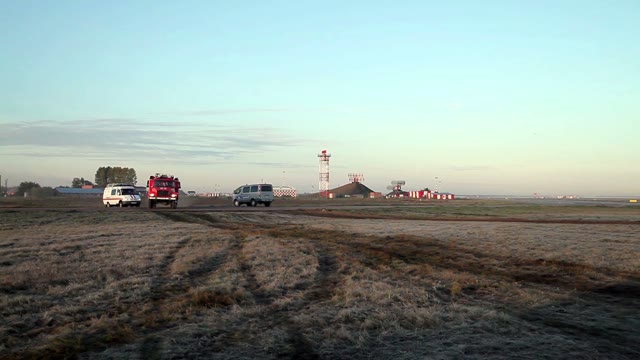 Fire Truck Rides On The Field