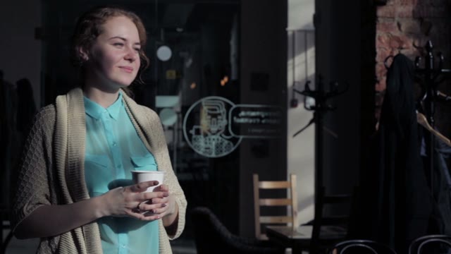 Young Girl Enjoying Coffee