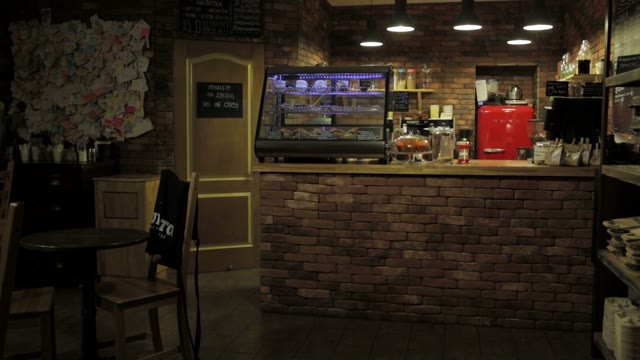 Beautiful Young Barista Standing In Coffee Shop
