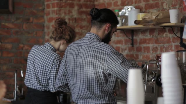 Staff Diner Serving Visitors. Close-up