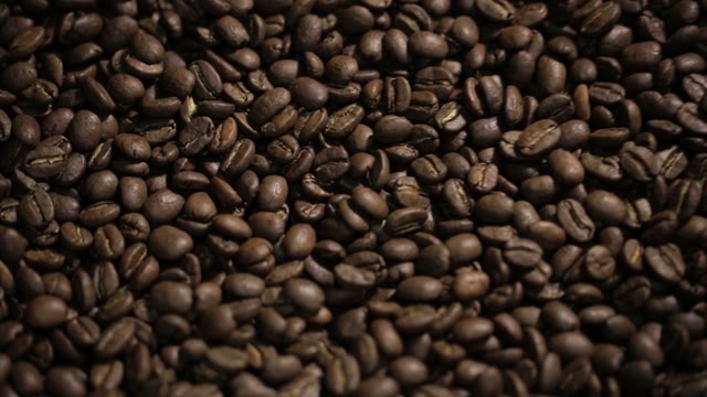 Close-up Of Coffee Beans Roasting