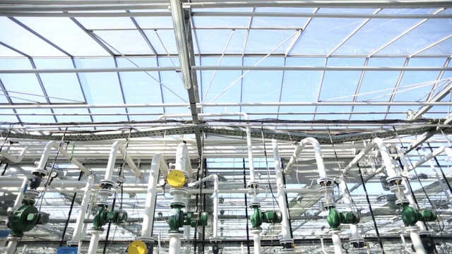 Glasshouse Pipe System. Valves And Piping