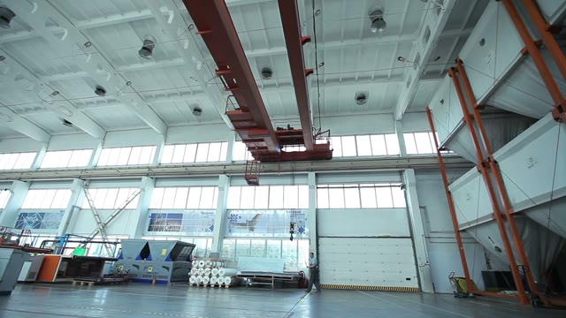 Working Industrial Crane Controls At The Plant