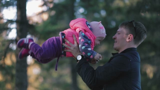 Funny Father Throws And Twists Daughter.
