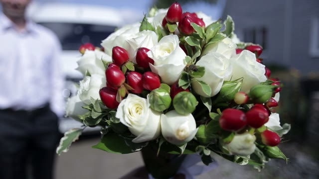 Bee On Wedding Bouquet