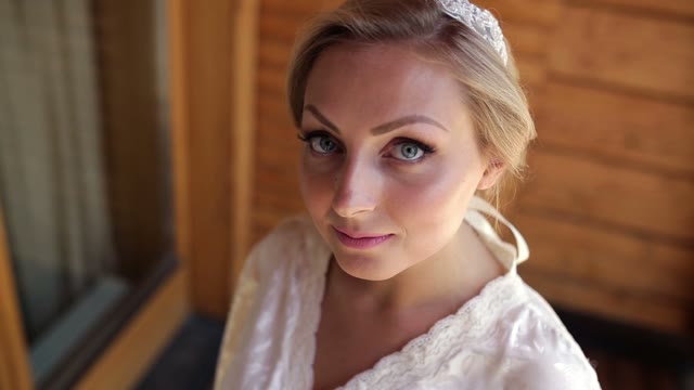 The Bride's Face Close Up.