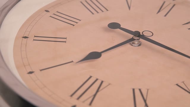 Close-up Of Rotating Clock