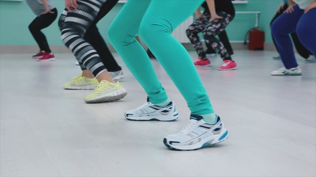 Girls Involved In Fitness In The Gym.