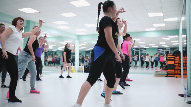 Many Girls In Fitness Classes.