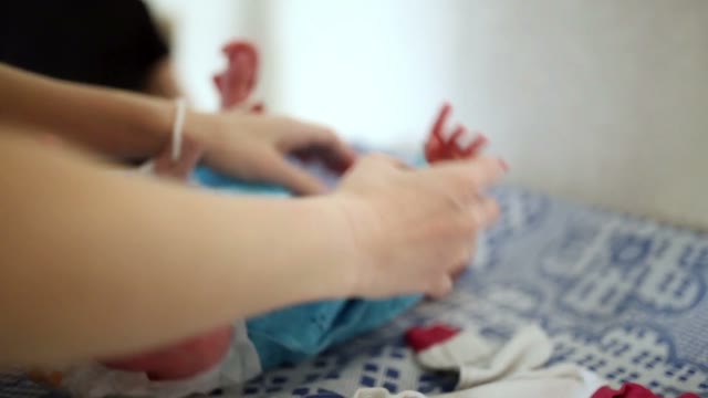 Newborn Change. Close-up.