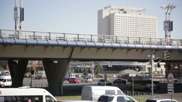 City Traffic. Road And Bridge