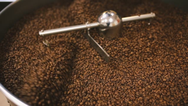 Coffee Beans After Roasting. Close-up