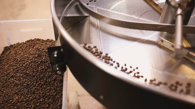 Coffee Beans After Roasting. Close-up