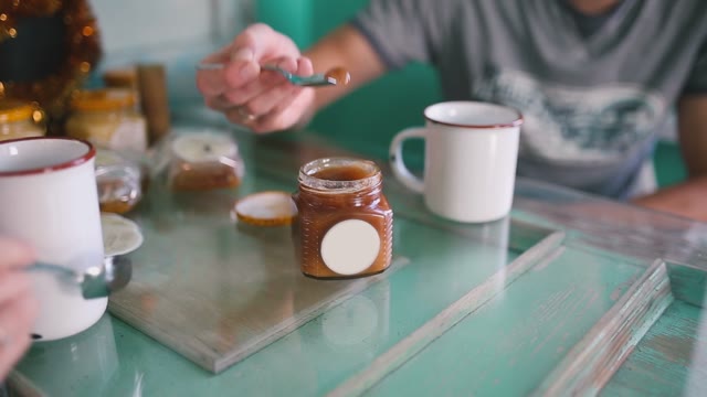 Drink Tea With Honey. Close-up