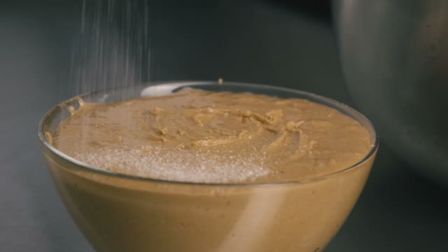 Dessert Sprinkled With Sugar. Close-up