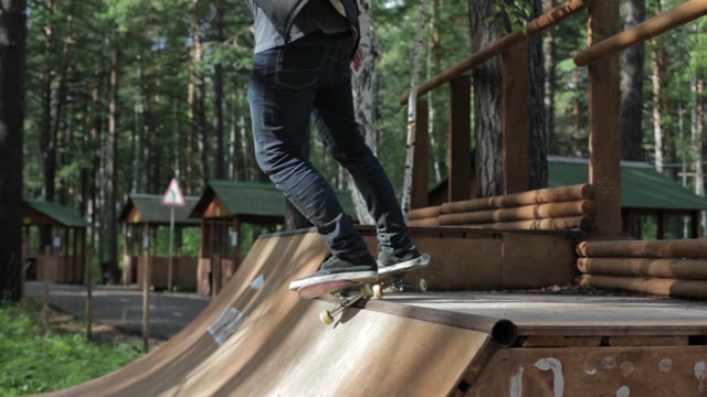 Man Doing A Trick On A Skateboard On The Ramp
