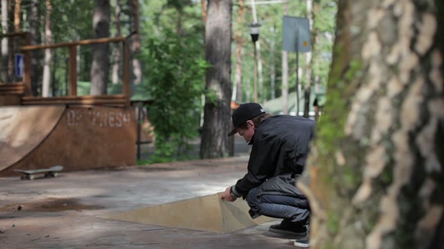 Man Drills In Skatepark The Construction
