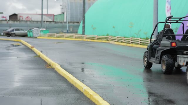 Man Goes A Quad Bike