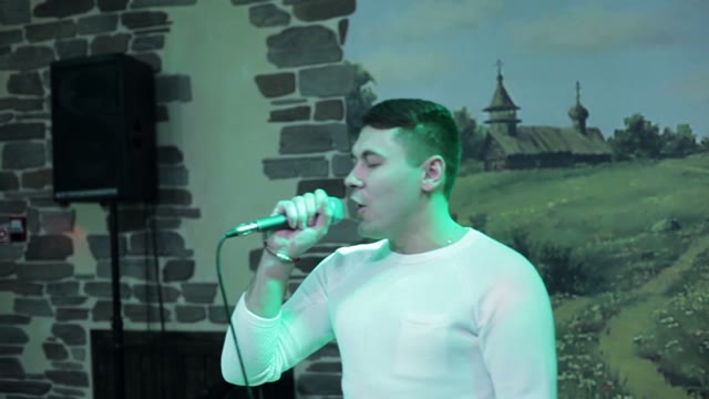 Attractive Man Singing Song