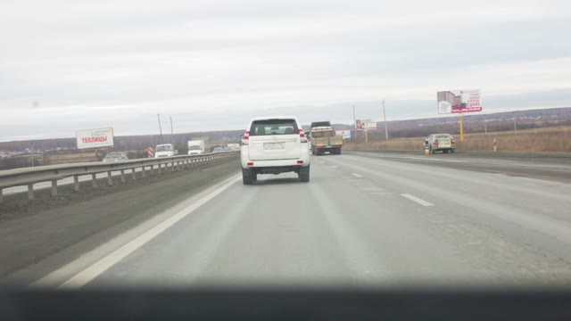 View From The Vehicle On The Road