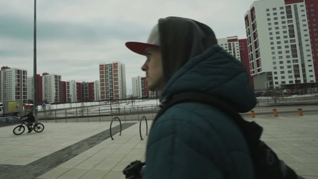 Camera Revolves Around A Man