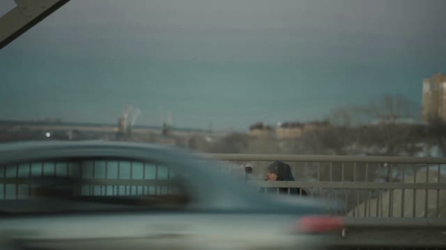 Man Shoots A Bridge On A Smartphone