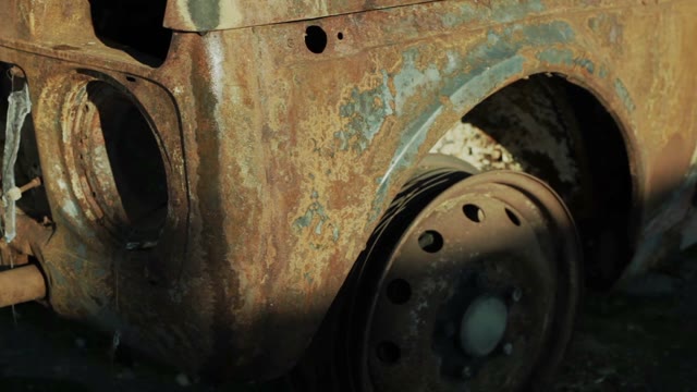 Rusty Body Of The Car Close-up