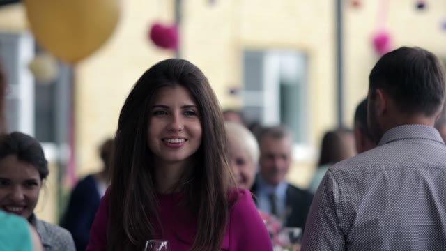 Girl Smiling At Celebration