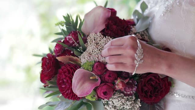 Bride Holding A Bouquet Close-up