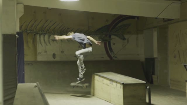 Skater Trying To Do The Trick