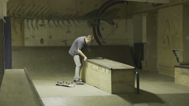 Skater Rubbing The Box Of Wox