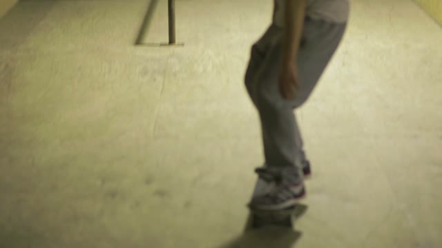 Skater Ride In Skatepark