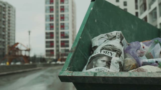 Trash Can. Close-up