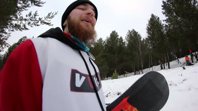 Funny Snowboarder In Leggings