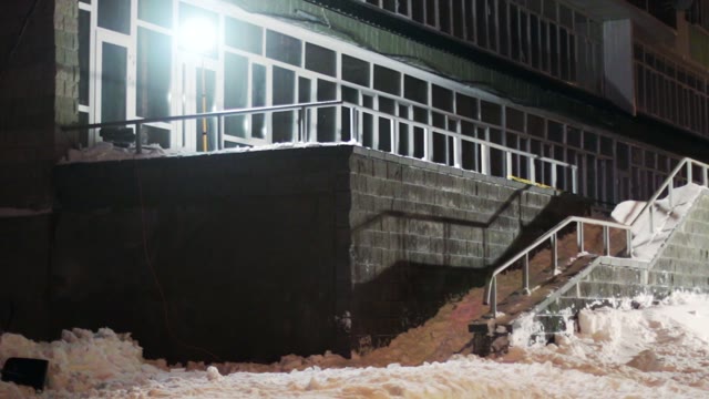 Snowboarding At Night