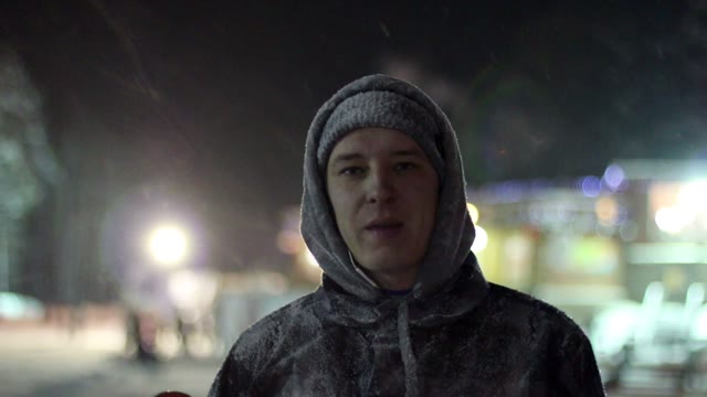 Snowboarder Talk About Something