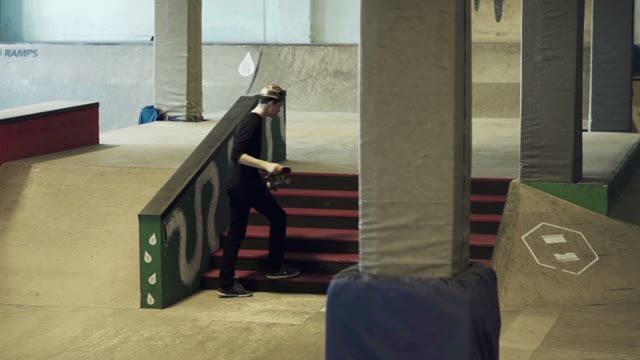 Skateboarder Getting Ready To Trick