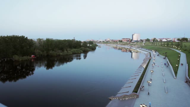 River City Panorama In Summer Sunset
