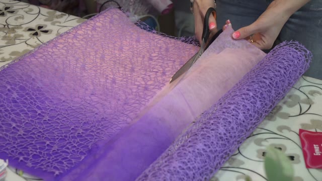 Girl Cuts The Packaging Wrapper