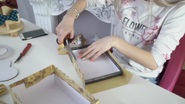 Beautiful Girl Prepares A Great Gift With Their Own Hands