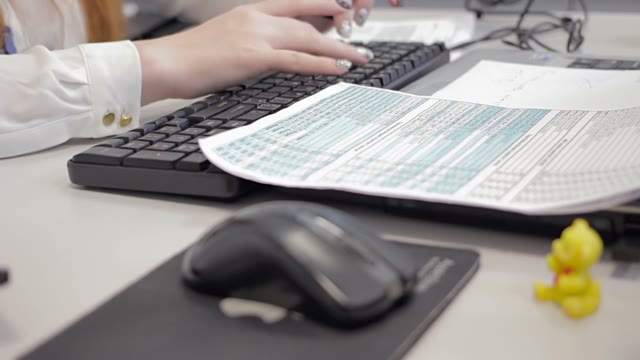 Girl Working In A Call Center