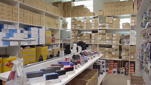 Movement Between The Shelves In The Store