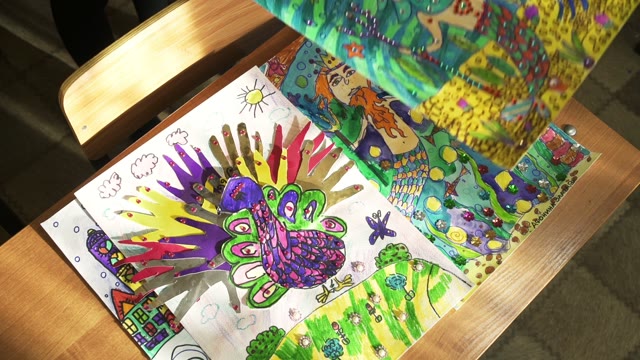 Creative Drawings Of Little Children From Primary Classes