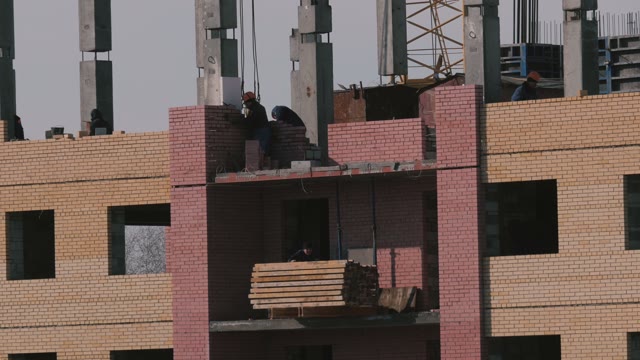 Construction Of A Brick High-rise Building