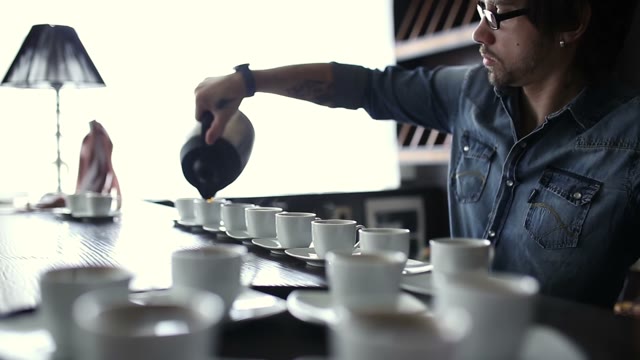 Barista Shows A Master Class In Cooking Coffee
