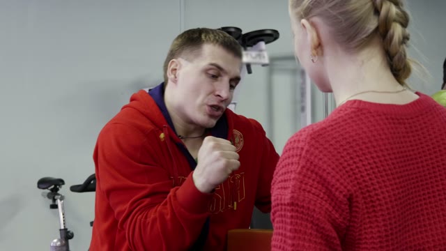 The Man Being Interviewed In The Gym