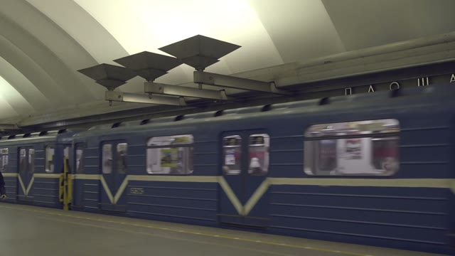 Girl Goes Along The Subway Platform